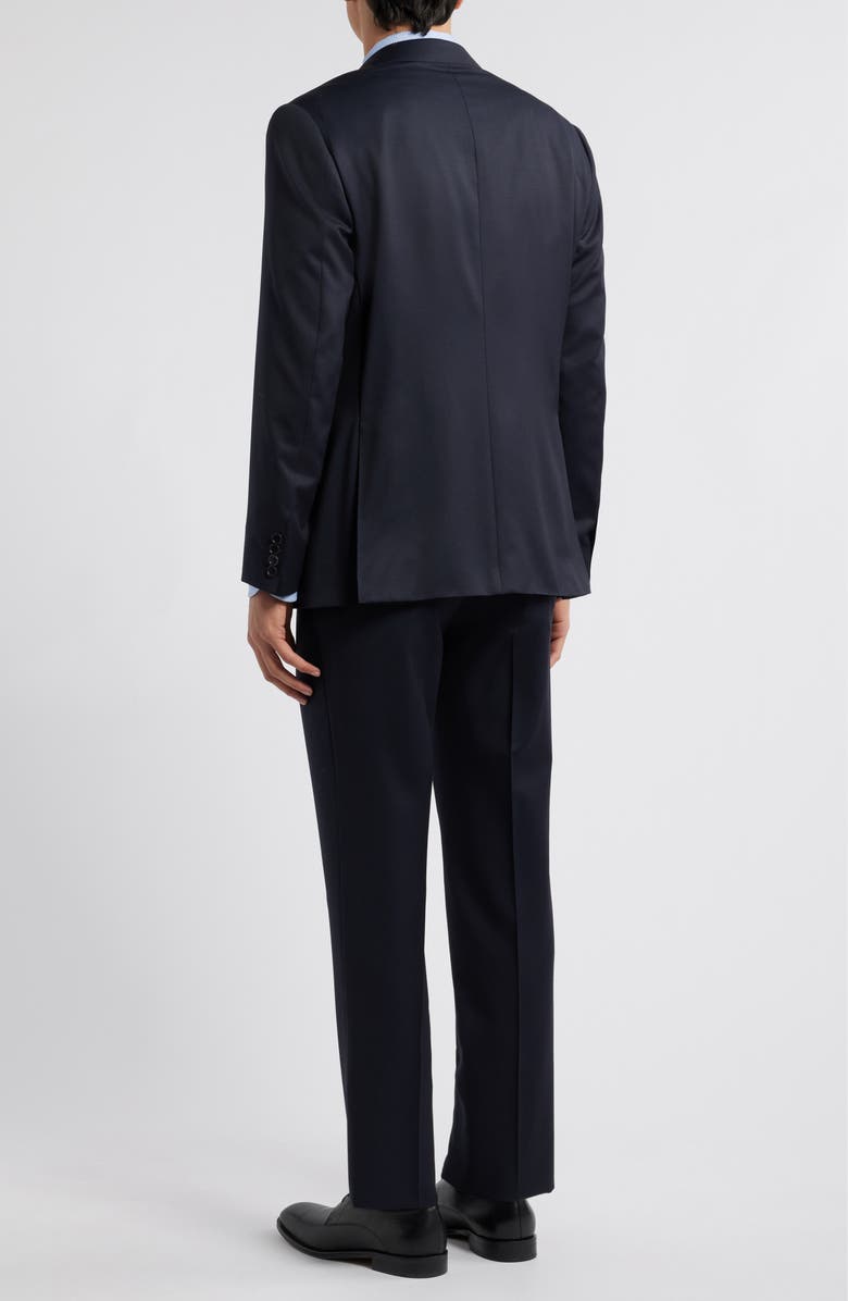 Canali Capri Trim Fit Navy Tonal Plaid Super 130s Wool Suit, Alternate, color, Navy