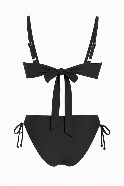 Stripe Twist Knot Bikini - Juniors