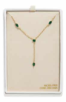 NORDSTROM RACK Cubic Zirconia Station Y-Necklace