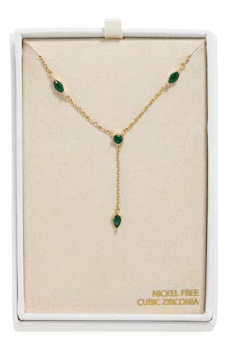 Cubic Zirconia Station Y-Necklace