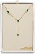 NORDSTROM RACK Cubic Zirconia Station Y-Necklace