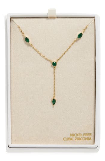 Nordstrom Rack Cubic Zirconia Station Y-necklace In Multi