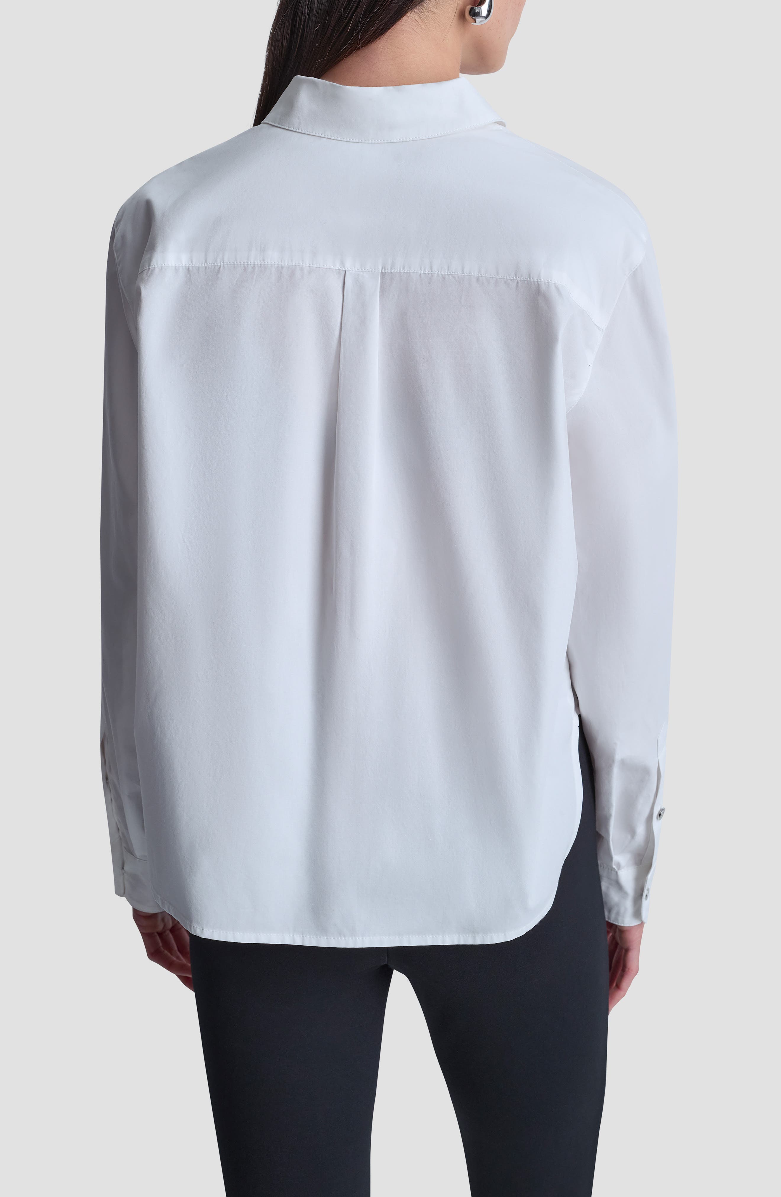Patch Detail Cotton Button-Up Shirt - image 2