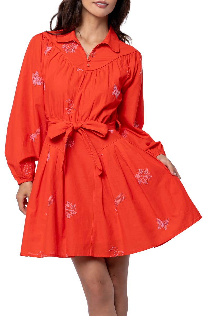 CIEBON Zephyr Long Sleeve Minidress, Alternate, color, 