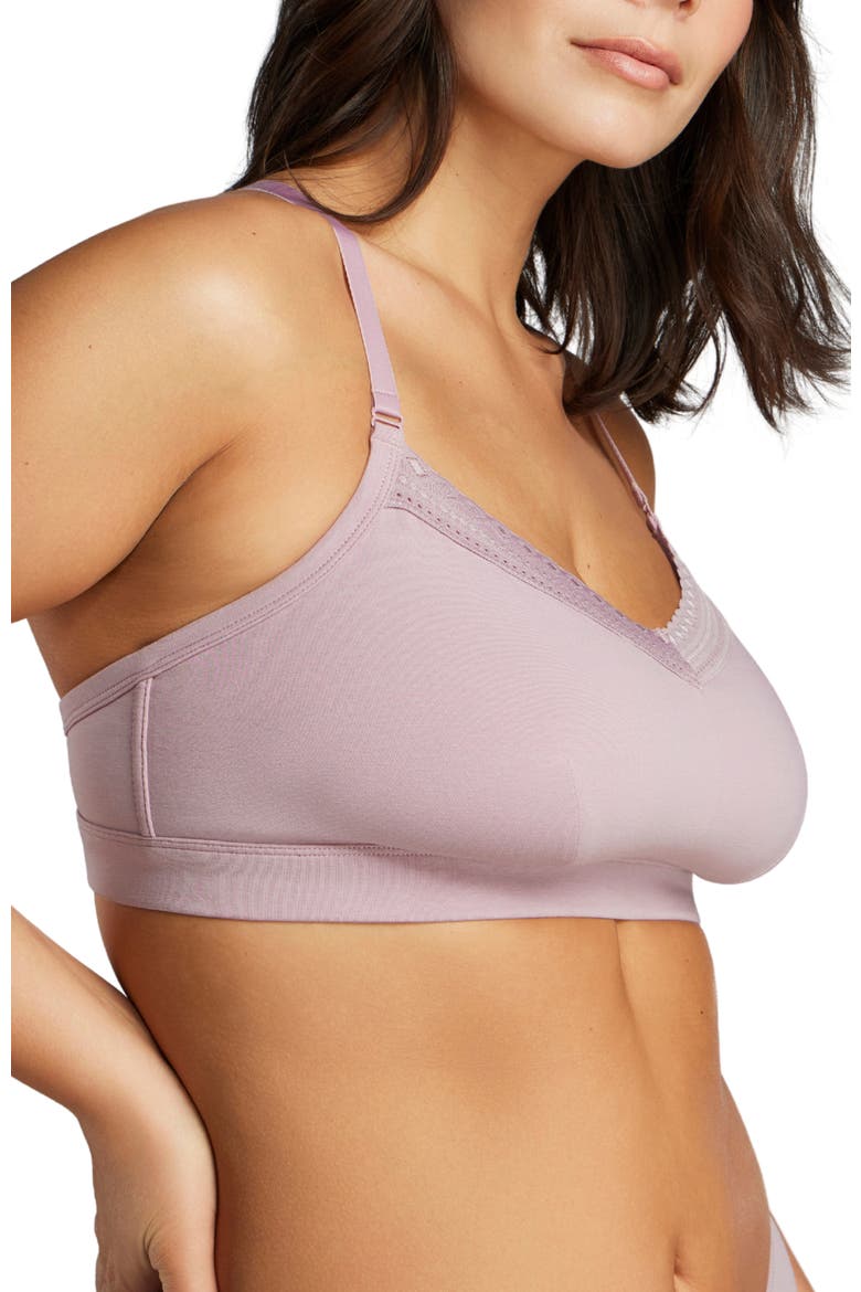 Organic Cotton Lace Balconette Bra, Alternate, color, Dusty Lavender