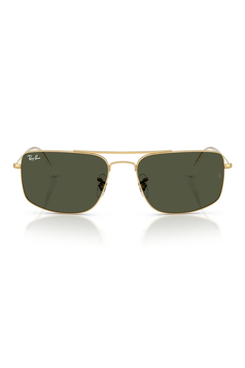 Explorer 3 56mm Square Sunglasses, Main, color, ARISTA / GREEN