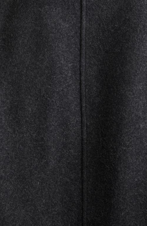 Totême Toteme Collarless Felted Wool Blend Coat In Black