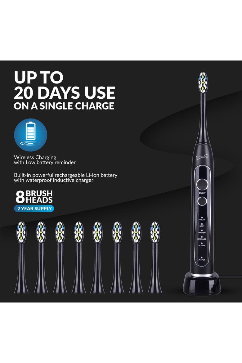 Sonic Advance Wireless Rechargeable Toothbrush in Black, Alternate, color, Black