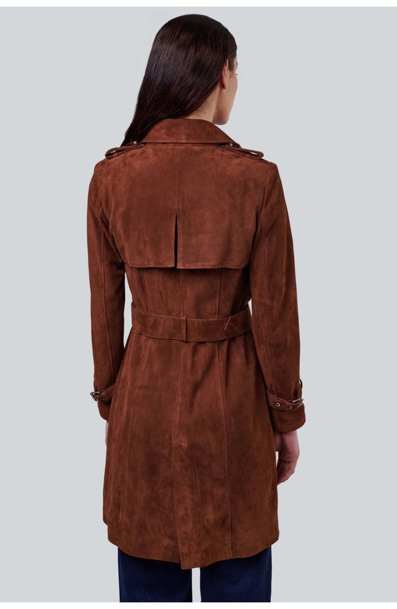 FURNIQ UK Soho Suede Trench Coat, Alternate, color, 