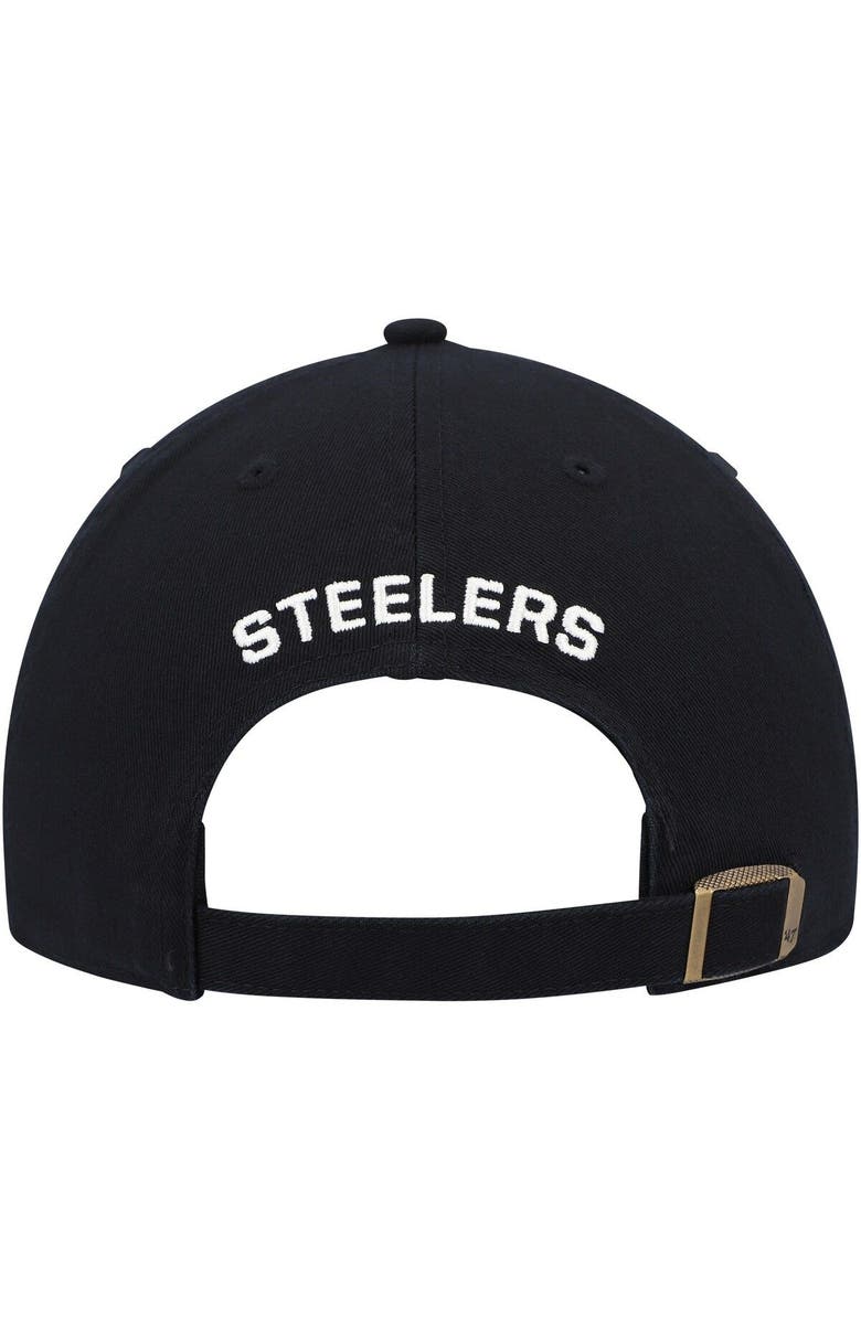 '47 Women's '47 Black Pittsburgh Steelers Finley Clean Up Adjustable Hat, Alternate, color, Black