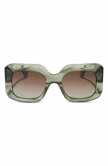 DIFF Giada 52mm Polarized Square Sunglasses