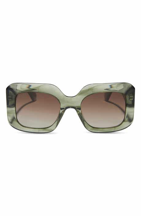 DIFF Giada 52mm Polarized Square Sunglasses