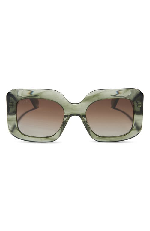 Diff Giada 52mm Polarized Square Sunglasses In Multi