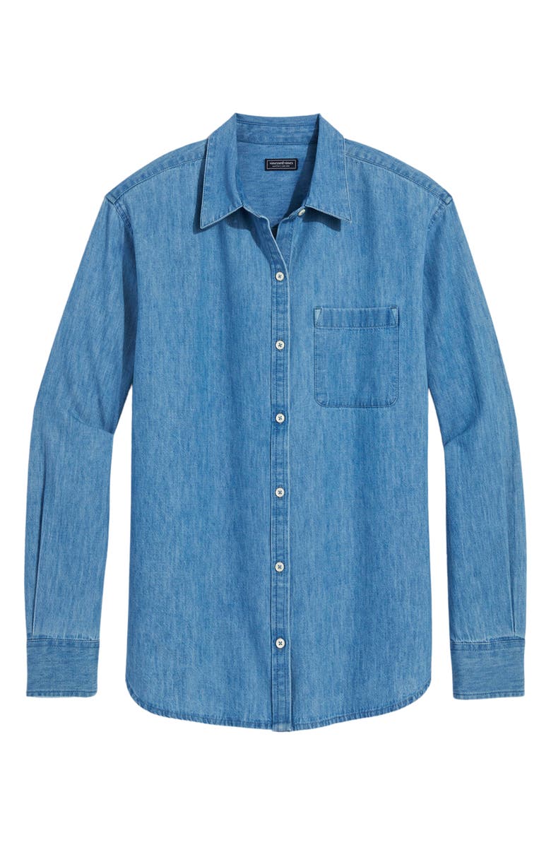 vineyard vines Chambray Button-Up Shirt, Main, color,
