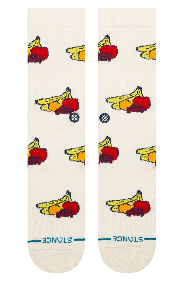 Stance Fruits Combed Cotton Blend Crew Socks, Alternate, color, Canvas