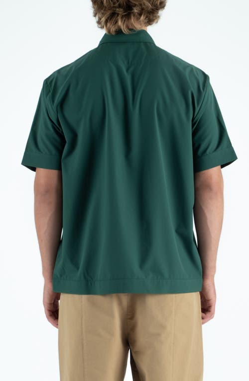 Students Educate Graphic Short Sleeve Button-up Shirt In Green