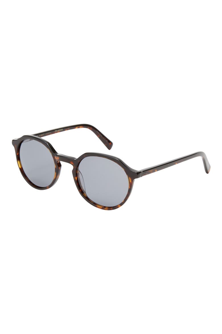 51mm Polarized Round Sunglasses, Alternate, color, TORTOISE