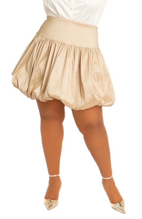 Bubble Hem Miniskirt (Plus)
