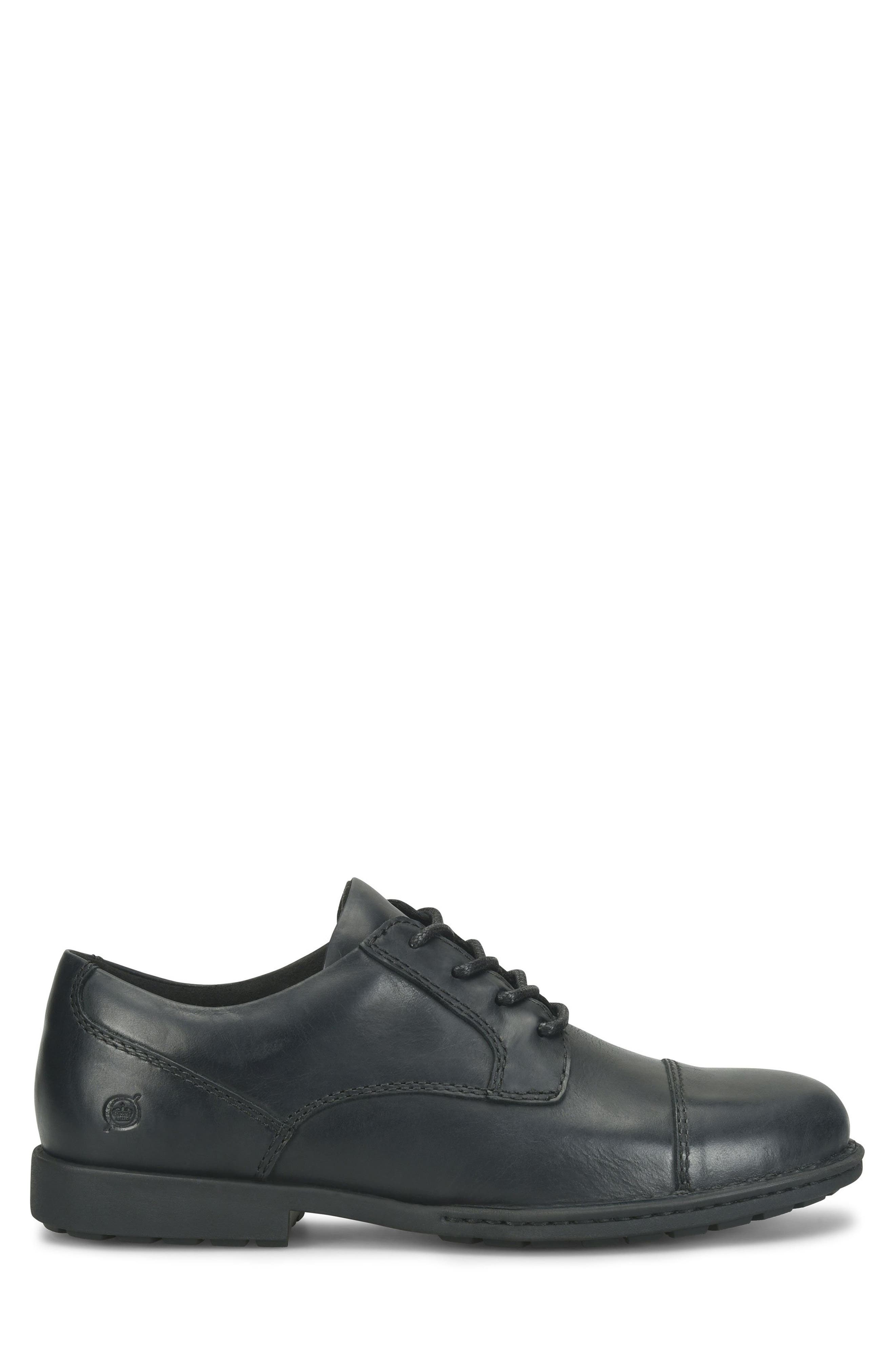 Sebastian Leather Cap Toe Derby, Alternate, color, BLACK F/ G