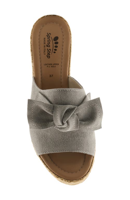 Spring Step Ellyn Wedge Sandal In Gray