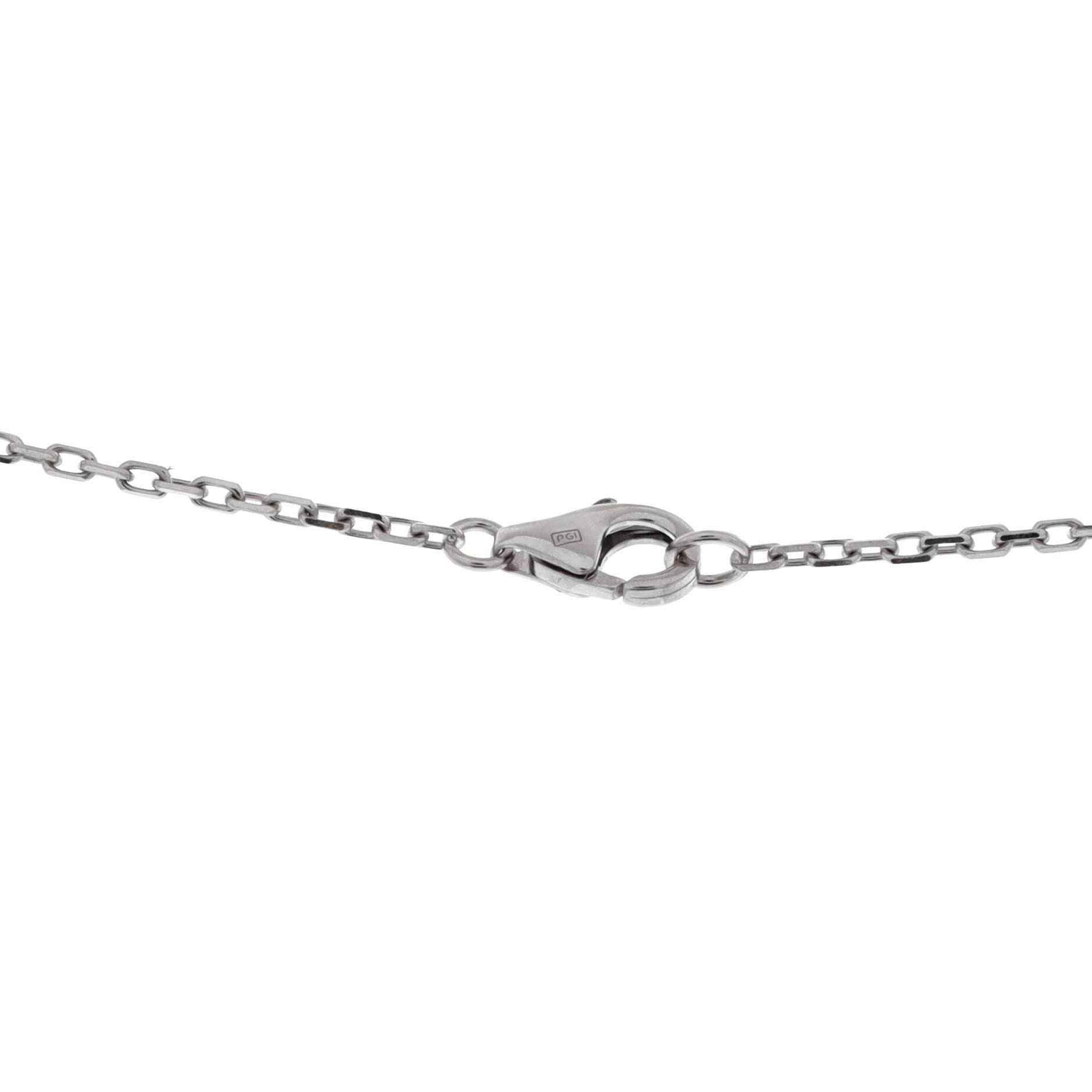Love Interlocking Pave Necklace 18K White Gold and Diamonds, Alternate, color, Metallic Gold