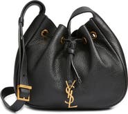 Saint Laurent Mini Paris VII Grained Leather Shoulder Bag