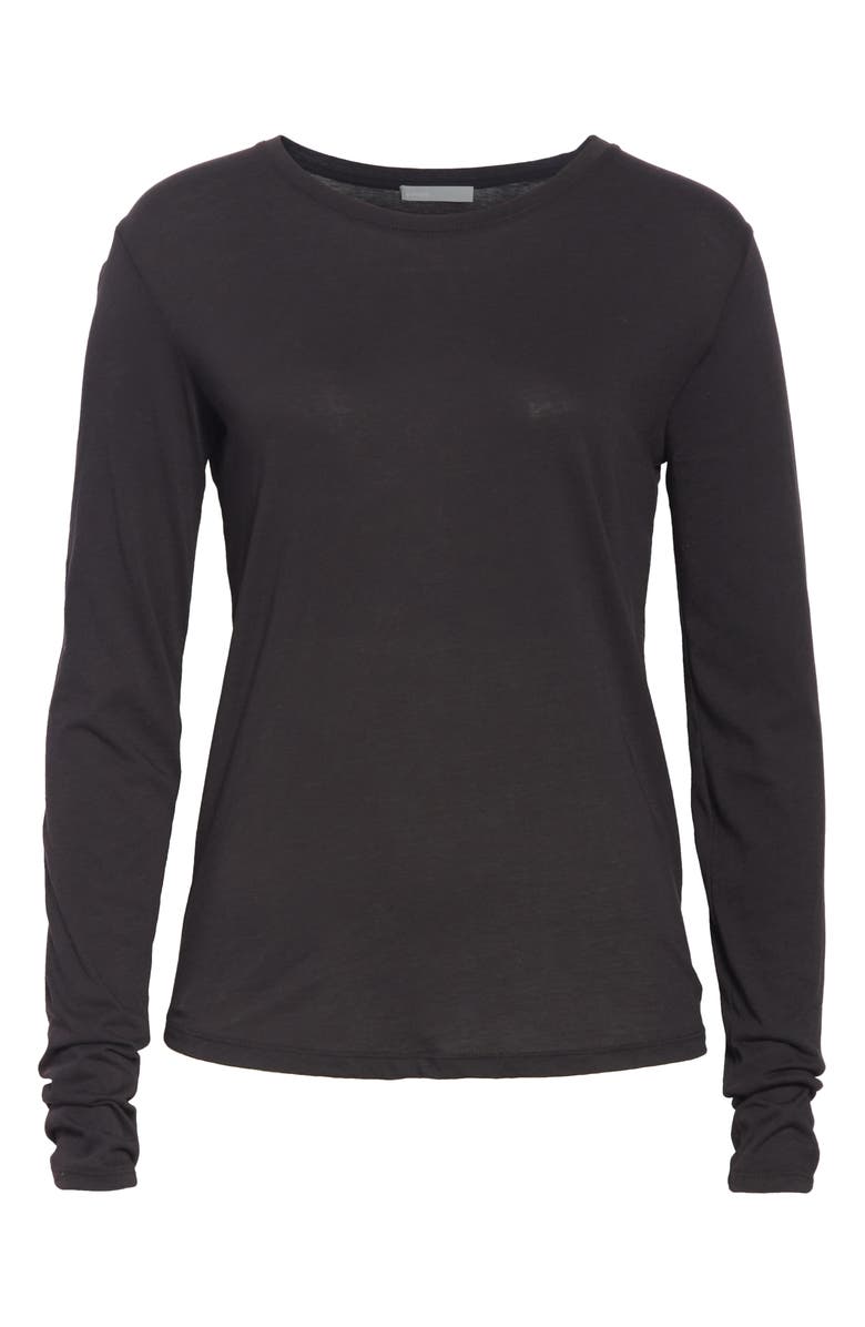 Vince Essential Long Sleeve Crewneck Tee, Alternate, color, Black