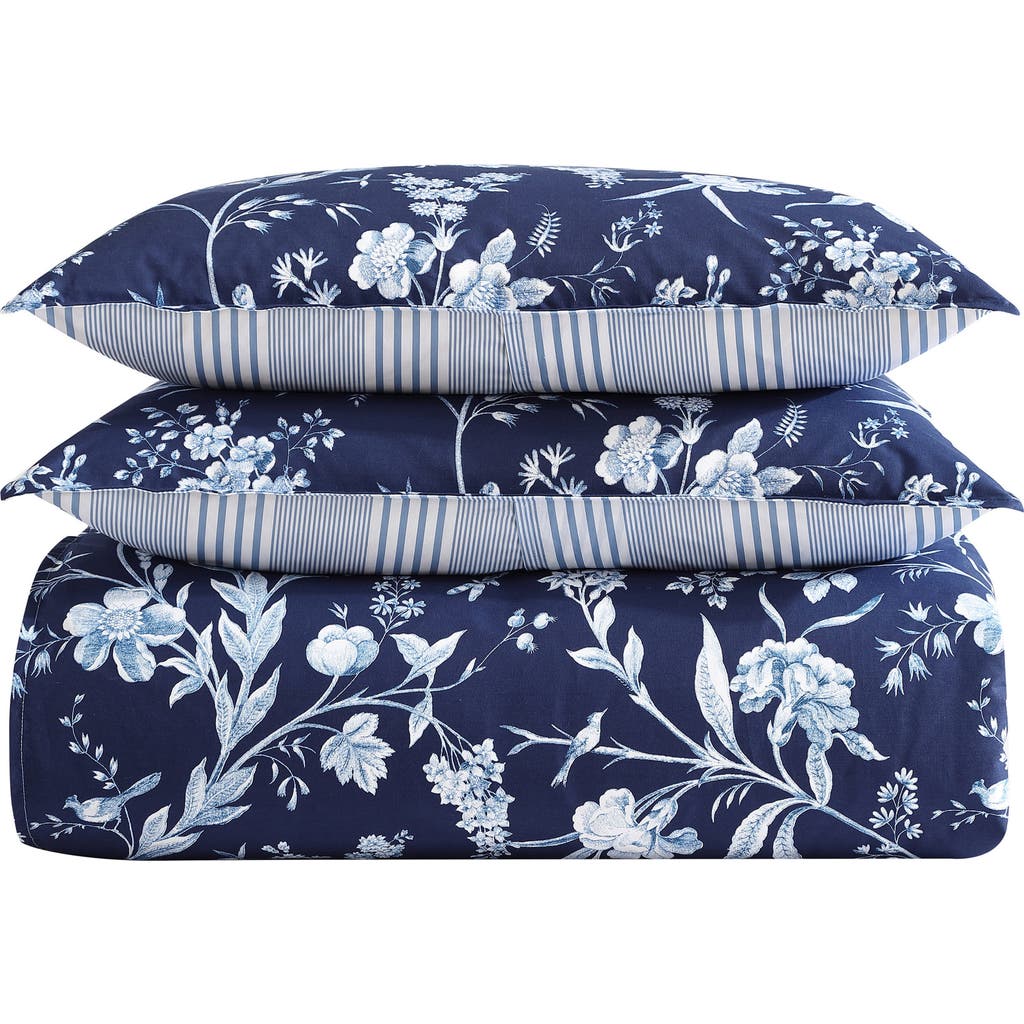 Laura Ashley Branch Toile & Sham Set In Porcelain Blue