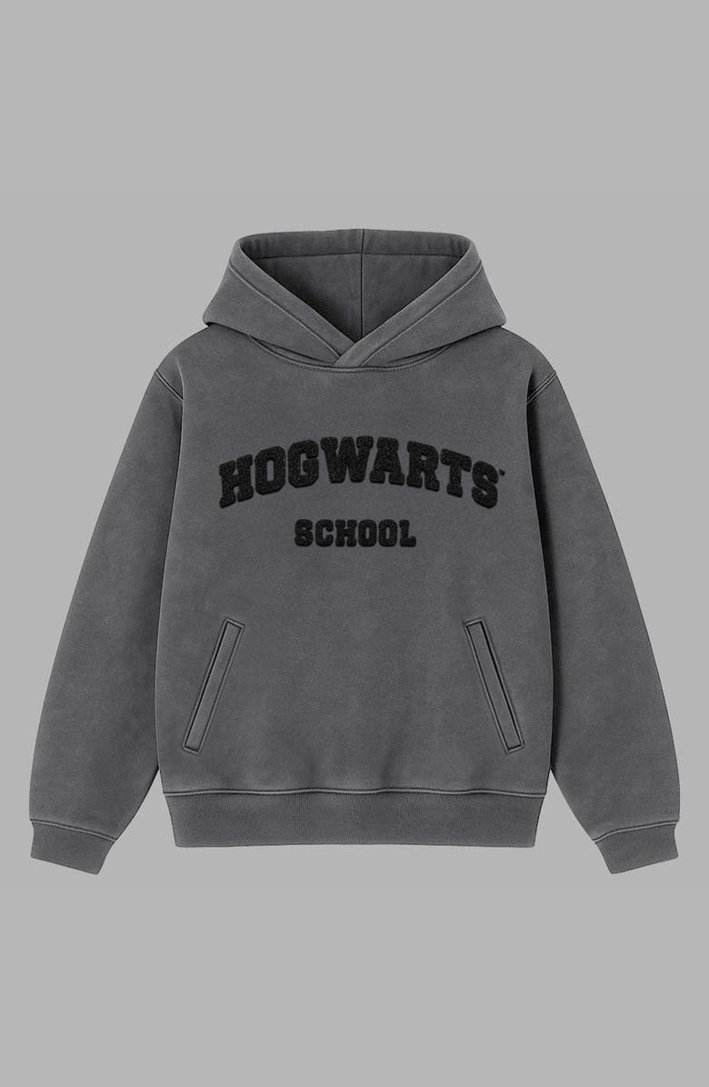 Blvck Harry Potter x Blvck 'Hogwarts' Hoodie, Main, color, Charcoal