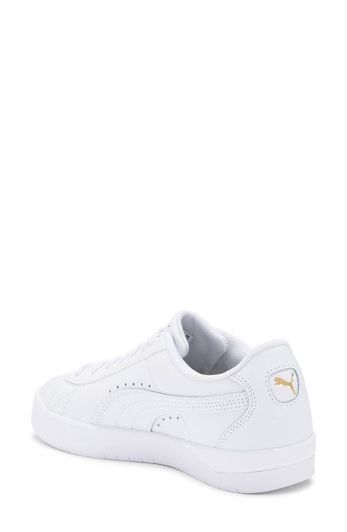 Puma Jada Classic Sneaker In  White-pristine- Gold