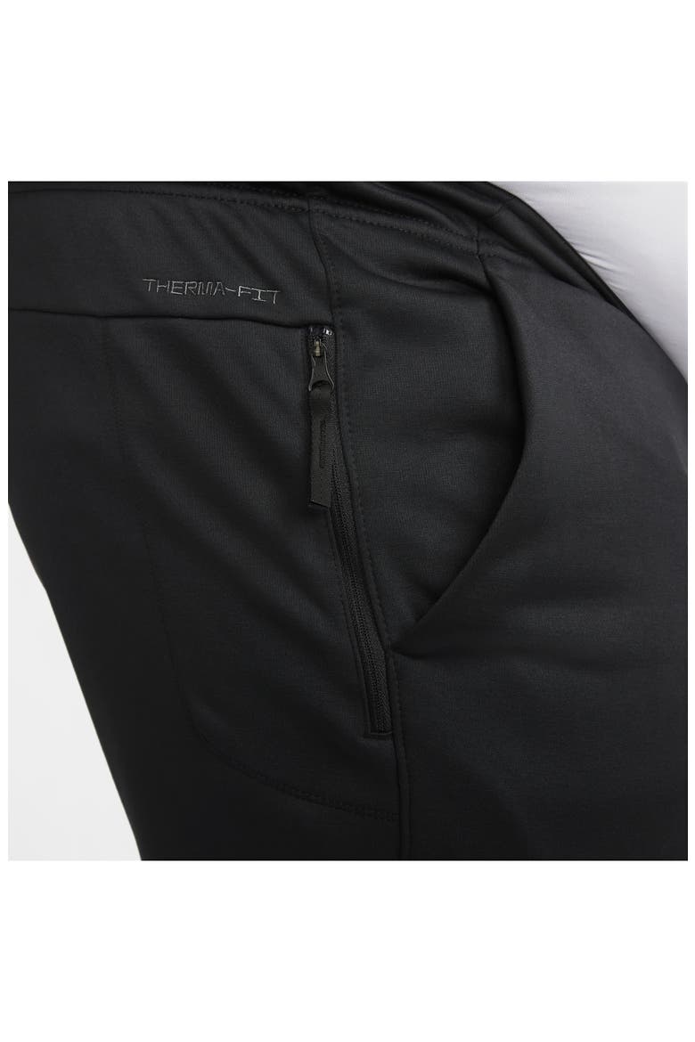 Therma-FIT Sweatpants, Alternate, color, BLACK/ BLACK/ WHITE