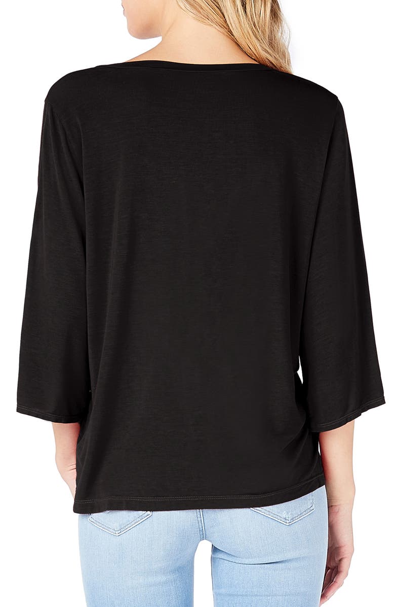 Michael Stars Slit Sleeve V-Neck Tee, Alternate, color,