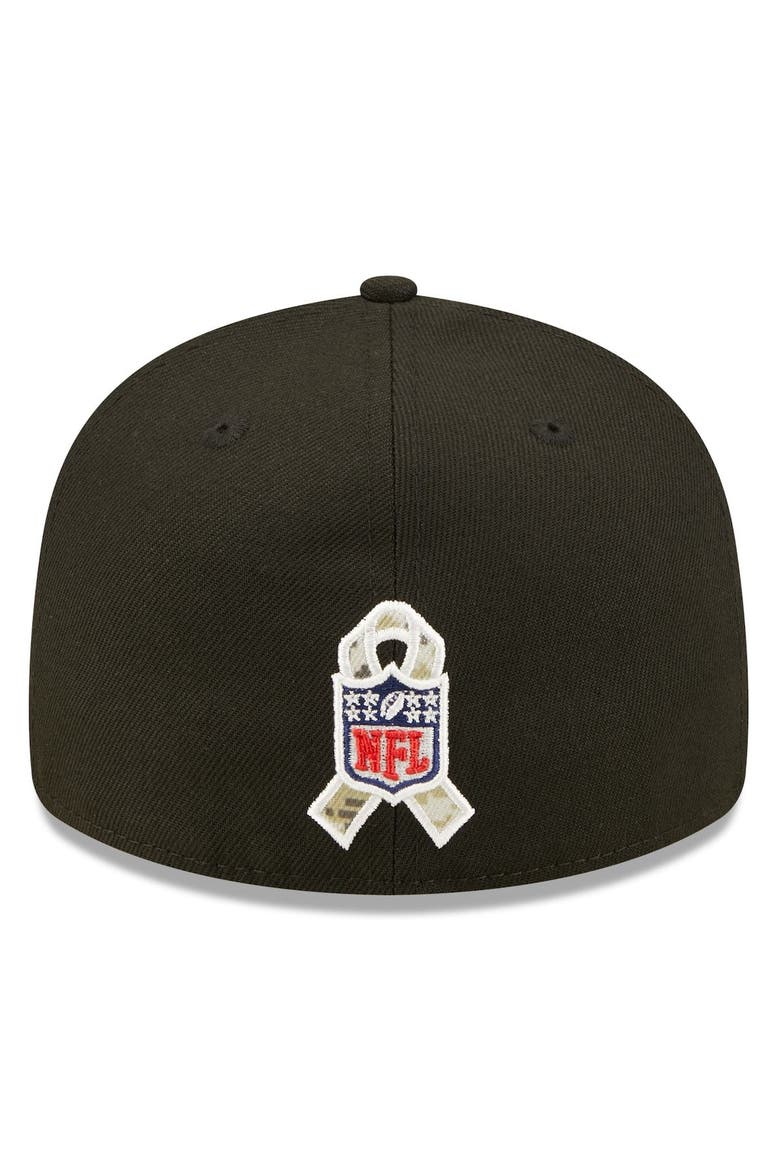 Men's New Era Black Arizona Cardinals 2022 Salute To Service Low Profile 59FIFTY Fitted Hat, Alternate, color, Black
