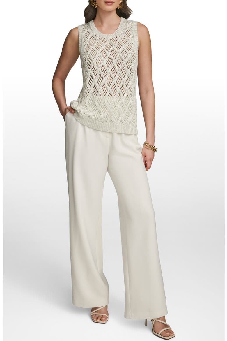 Diamond Pattern Sleeveless Sweater, Alternate, color, CRM