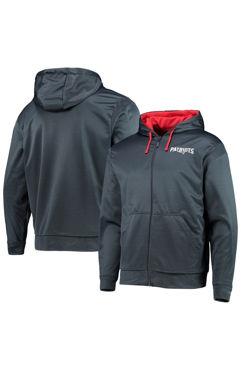 DUNBROOKE Men's Dunbrooke Navy/Red New England Patriots Apprentice Full-Zip Hoodie, Main, color, Navy