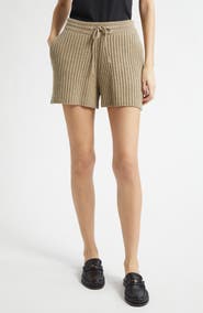 Burberry Peggy Rib Wool & Cashmere Shorts