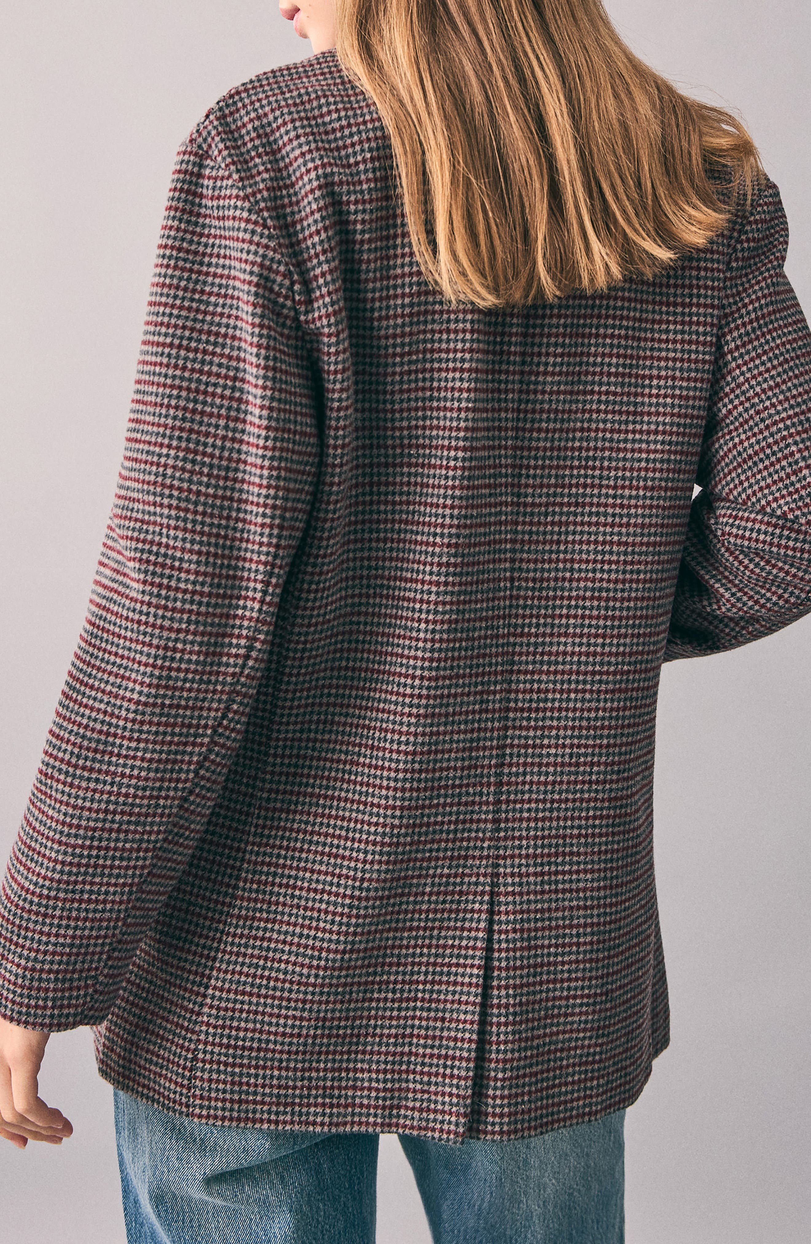 Houndstooth Check Blazer - image 2
