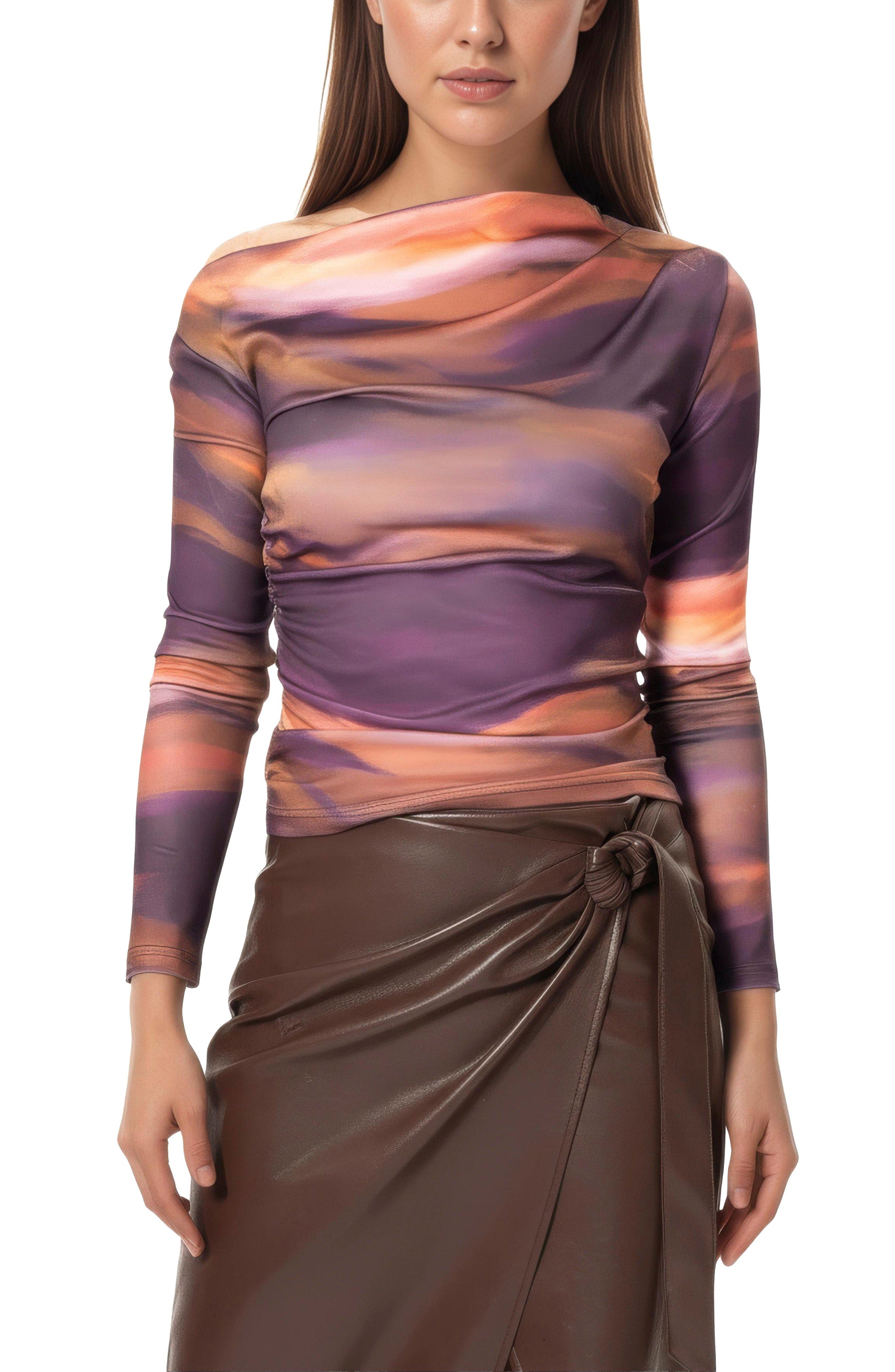 Draped Jersey Top