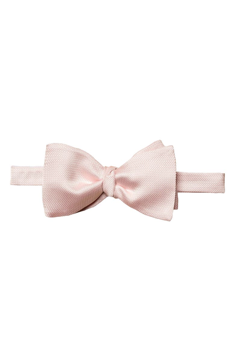 Eton Pink Textured Silk Bow Tie, Main, color, Medium Pink
