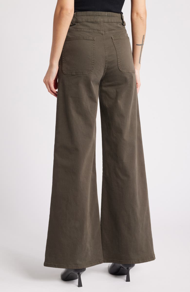 FRAME Modern Patch Pocket Wide Leg Pants, Alternate, color, Rich Military