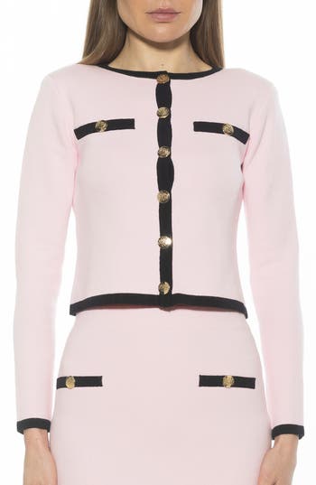Alexia Admor Maia Knit Cardigan In Pink