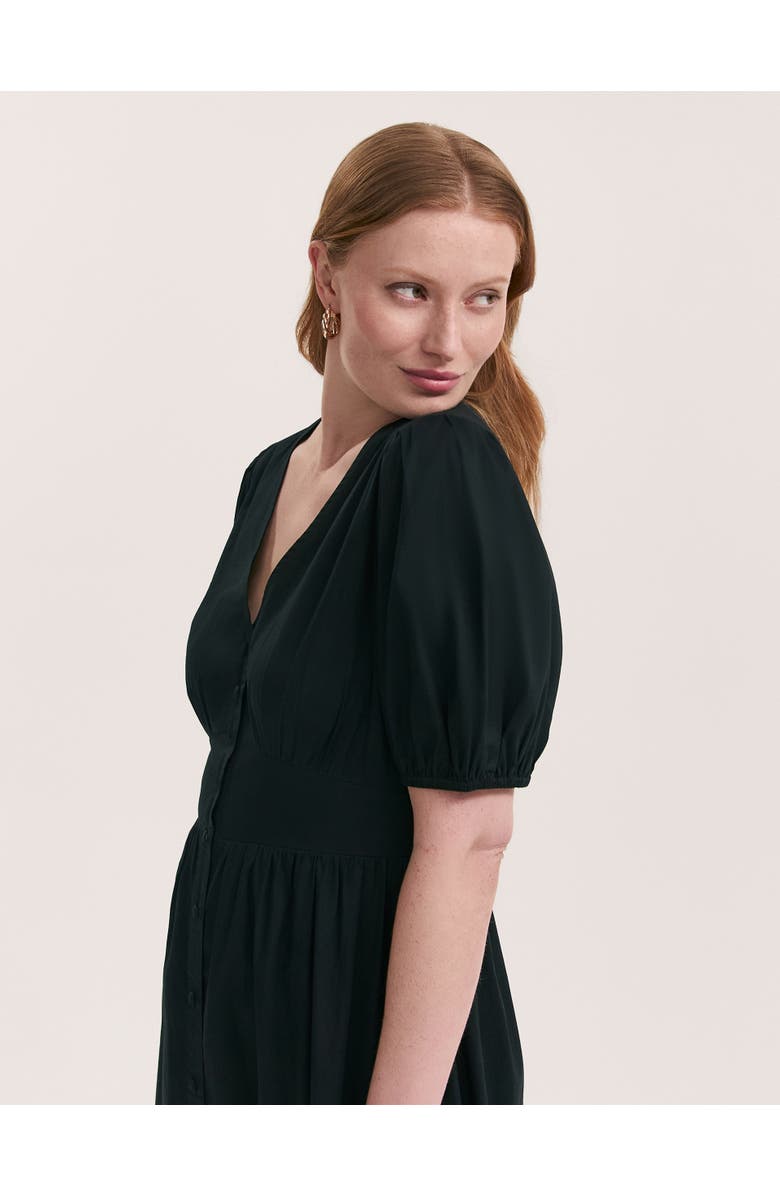 Finery London Addison Cotton Midi Tea Dress, Alternate, color, Black