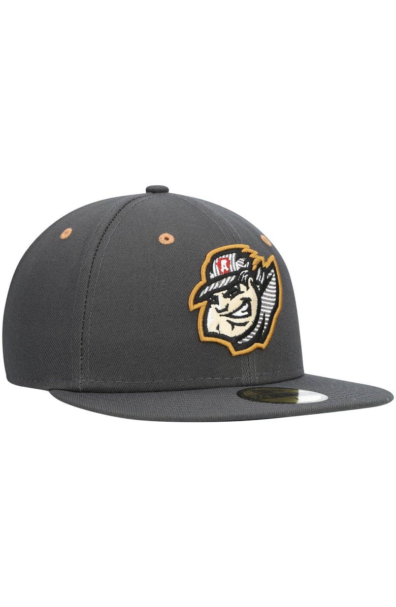 New Era Men's New Era Gray Altoona Curve Road Authentic Collection 59FIFTY Fitted Hat, Alternate, color,