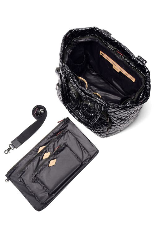 Mz Wallace Large Metro Quilted Nylon Travel Tote In Black