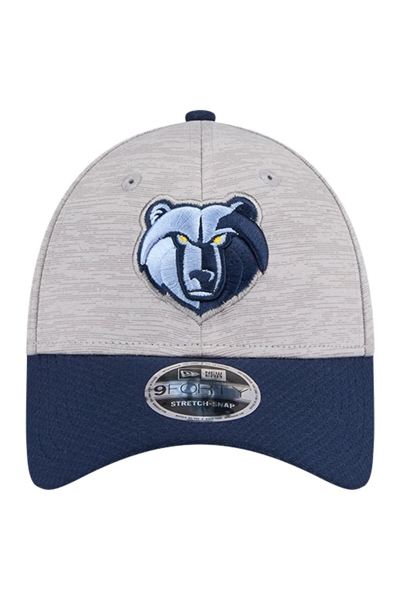 Men's New Era Heather Gray/Navy Memphis Grizzlies Active Digi-Tech Two-Tone 9FORTY Adjustable Hat, Alternate, color, Heather Gray