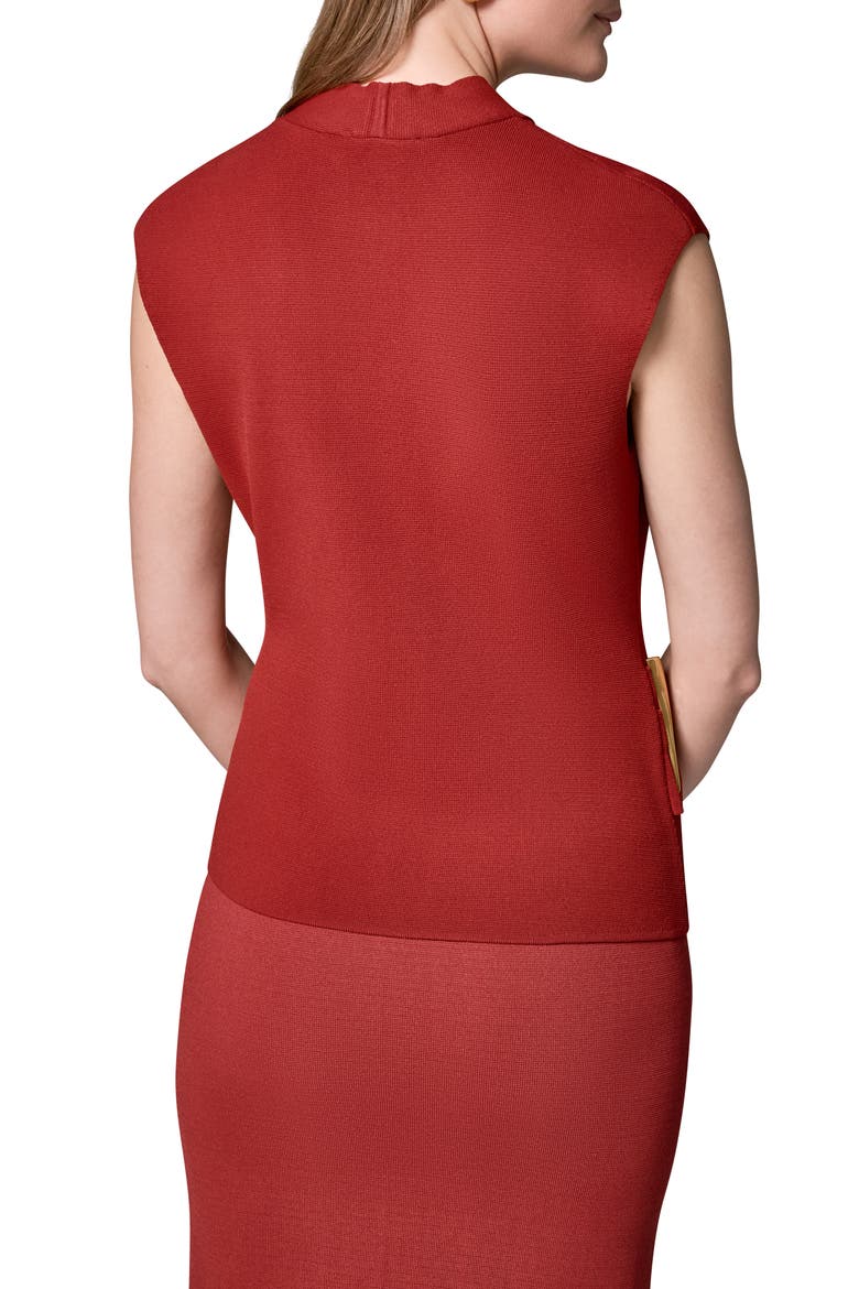 Faux Wrap Sweater, Alternate, color, SUNBAKED