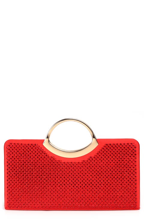 Tango Rhinestone Satin Clutch