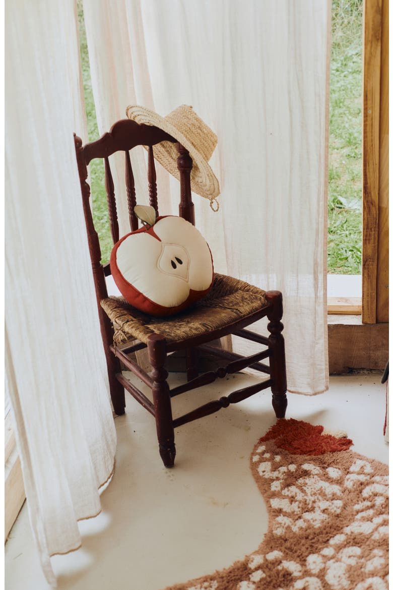Apple Cushion, Alternate, color, NATURA RED GREY