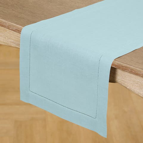 Linen Table Runner - Classic Hemstitch