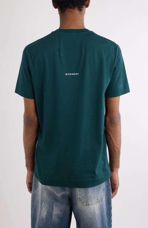 Givenchy 4g Embroidered Short-sleeved T-shirt In Green